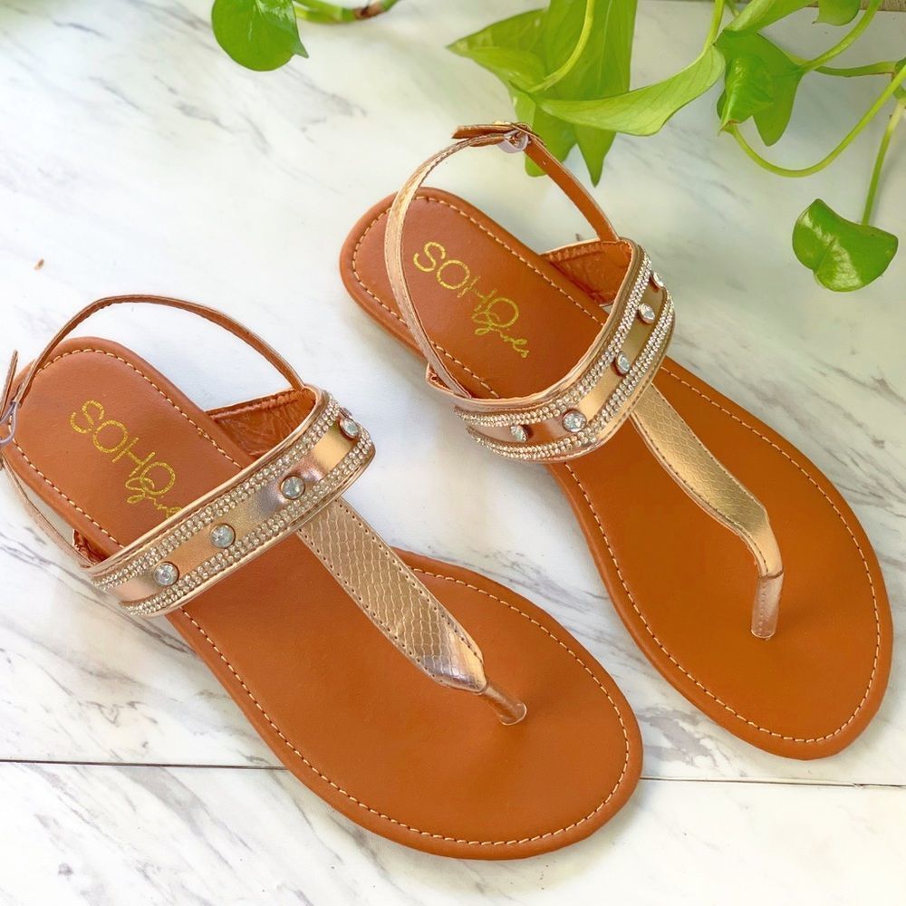 Rosegold Diamond Sandals - Picture 3 of 3